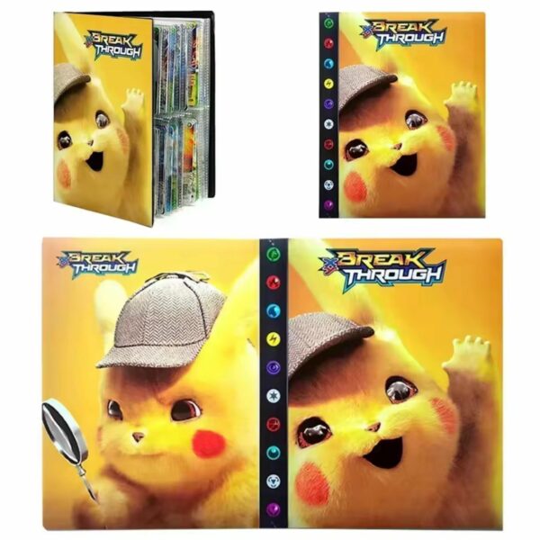 Álbum protector de cartas 432/240 unidades Pikachu (break through) (diseño exclusivo)
